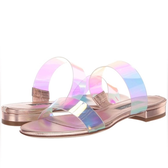 SJP by Sarah Jessica Parker Womens SlideSandal, ROSE LEATHER,Size 11US M W/bag - Picture 2 of 7